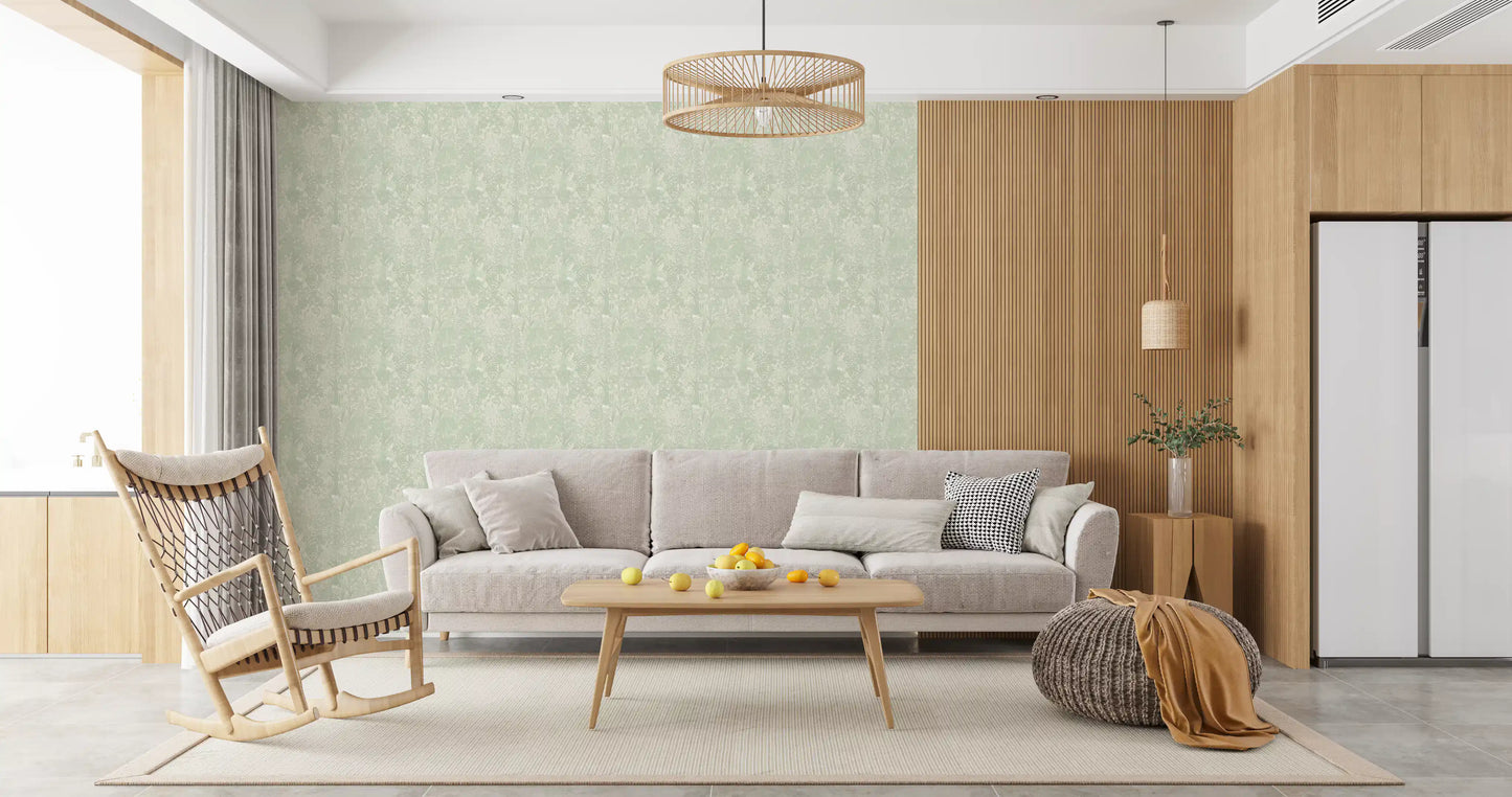 Sage Woodland and Hidden Wildlife Wallpaper⁠