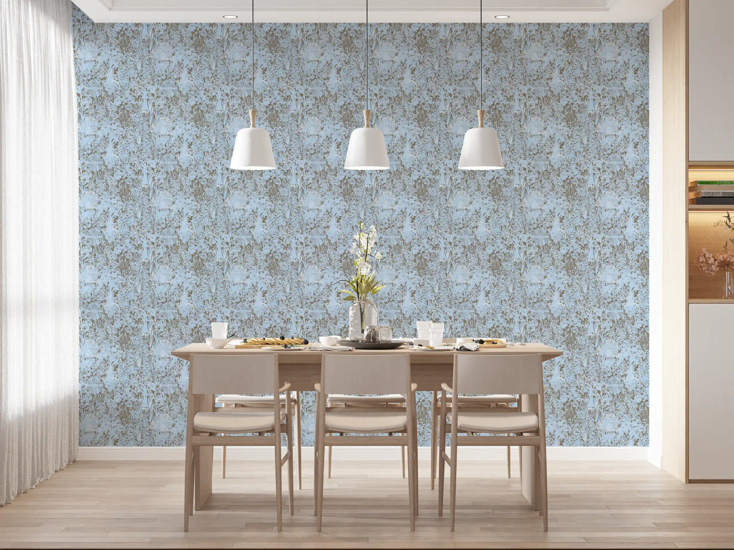 Serene Blue Canopy Silhouette Wallpaper⁠