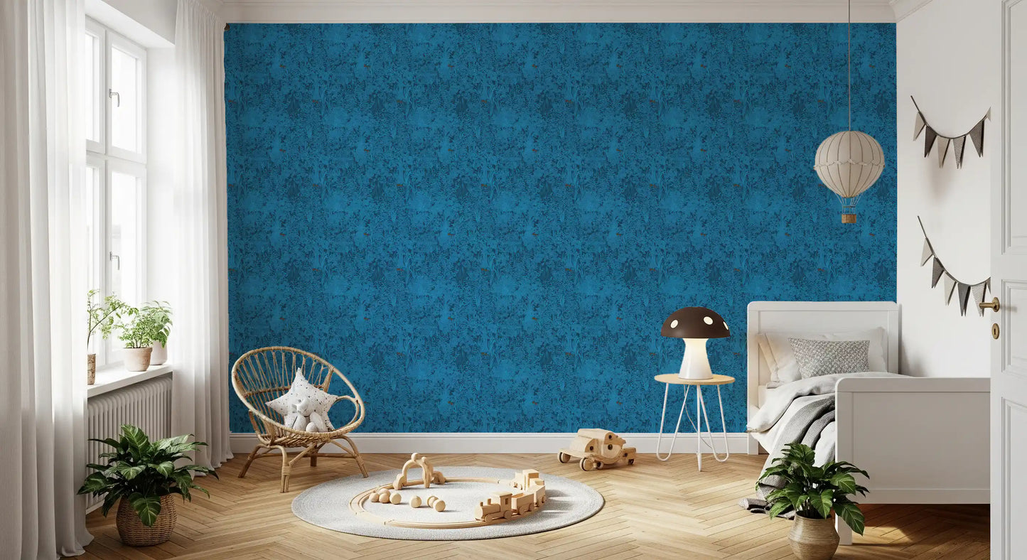 Midnight Blue Enchanted Forest Wallpaper⁠