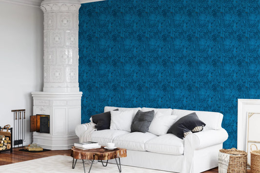 Midnight Blue Enchanted Forest Wallpaper⁠