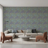 Sage and Lilac Botanical Jungle Tapestry Wallpaper Wallpaper⁠