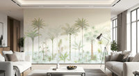 Whispering Palms Watercolor Jungle Mural Wall Mural