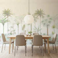 Whispering Palms Watercolor Jungle Mural Wall Mural