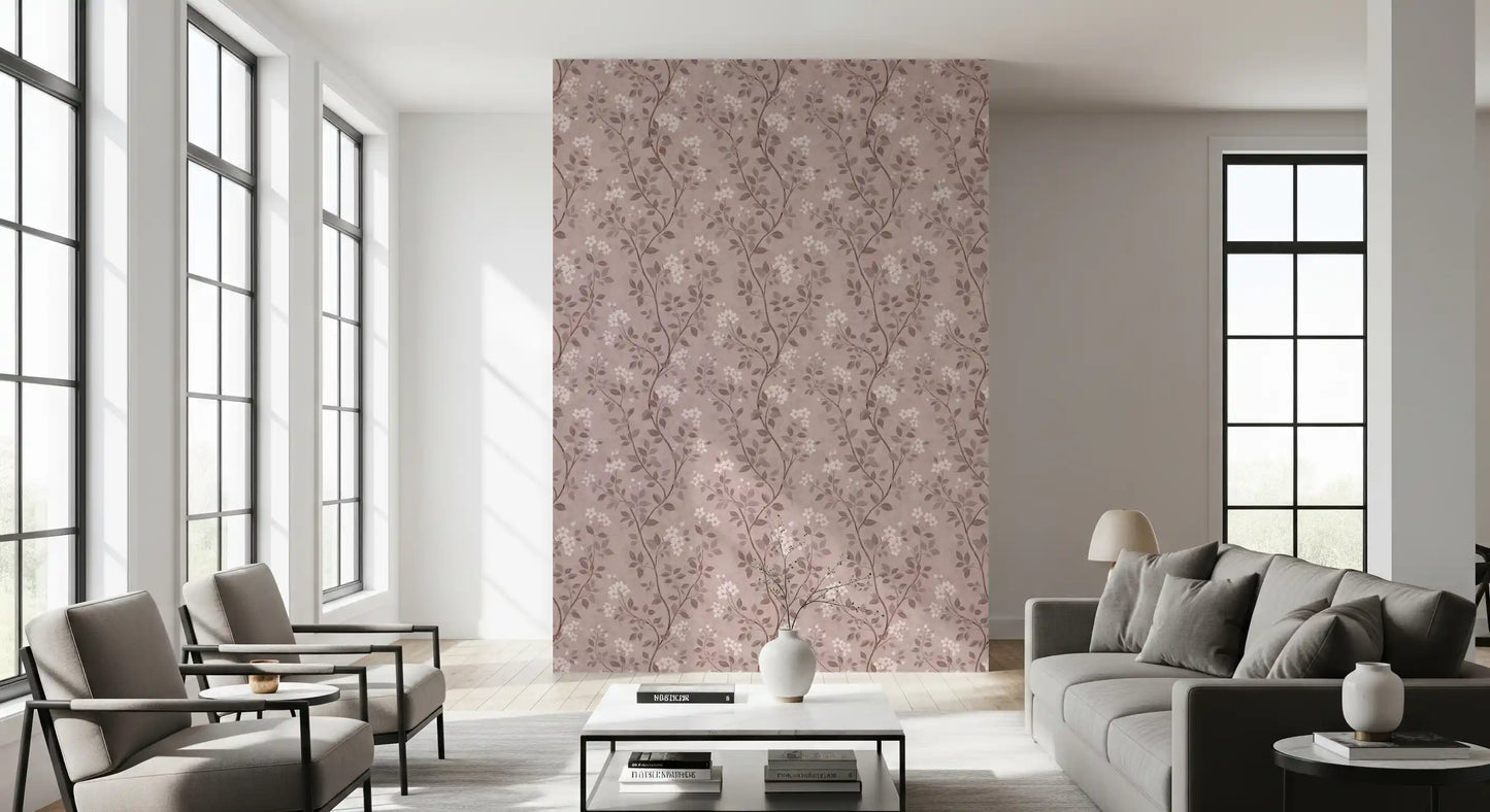 Delicate Blush Chinoiserie Blossom Wallpaper Wallpaper⁠