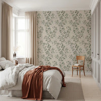 Serene Jasmine Branches Botanical Wallpaper Wallpaper⁠
