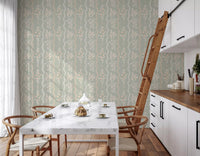 Sweet Sage and Blush Cottage Stripe Wallpaper Wallpaper⁠