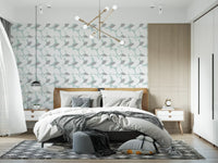 Pale Blue Pastel Bloom Floral Wallpaper Wallpaper⁠
