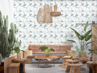 Pale Blue Pastel Bloom Floral Wallpaper Wallpaper⁠