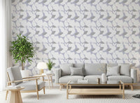 Nordic Blossom Soft Periwinkle Wallpaper Wallpaper⁠
