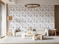 Nordic Blossom Soft Periwinkle Wallpaper Wallpaper⁠