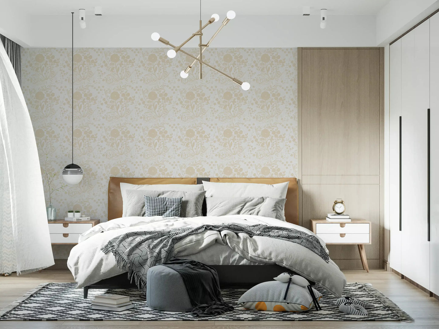 Whispering Meadows Vintage Botanical Wallpaper Wallpaper⁠