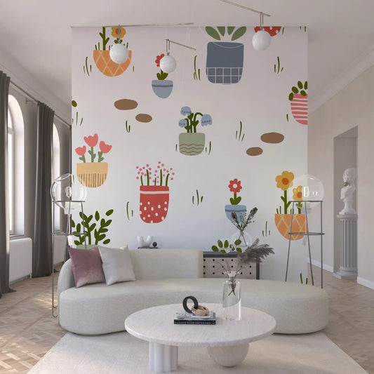 Potted Flower Garden  Wall Mural