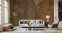 Earthy Geometrics Textured Circles Wall Mural Wall Mural