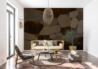 Textured Cobblestone Haven Wallpaper Wall Mural