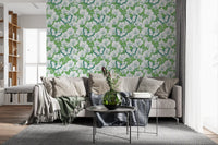 Botanical Orchid Garden with Butterflies 2 Wallpaper⁠