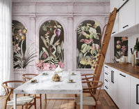 Vintage Architectural Botanical Arches Wall Mural