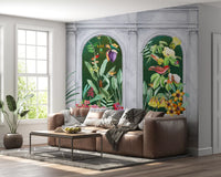 Orangerie Arches Tropical Botanical Wall Mural Wall Mural