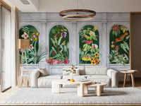 Orangerie Arches Tropical Botanical Wall Mural Wall Mural