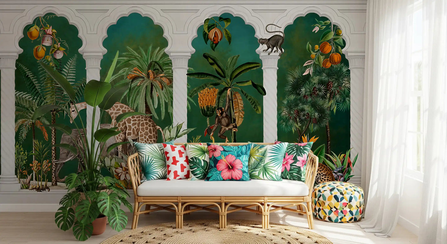 Majestic Mughal Archway Safari Wall Mural Wall Mural
