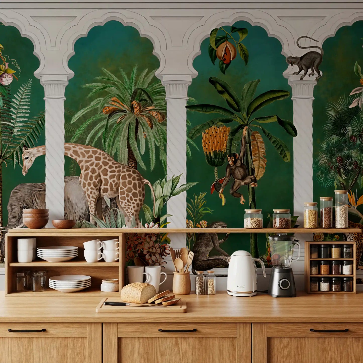 Majestic Mughal Archway Safari Wall Mural Wall Mural