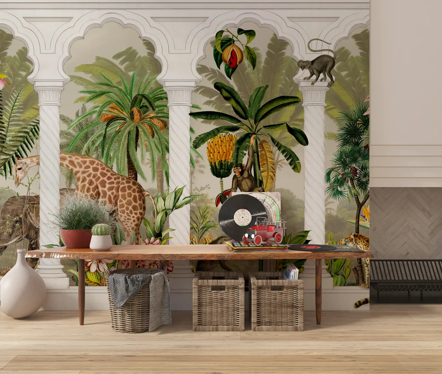 Imperial Vintage Archway Tropical Safari Mural Wall Mural
