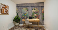 Vintage Archways and Tropical Birds Scenic Wallpaper 1 Wall Mural