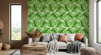 Monstera watercolor  in green Wallpaper⁠