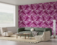 Monstera watercolor in purple Wallpaper⁠