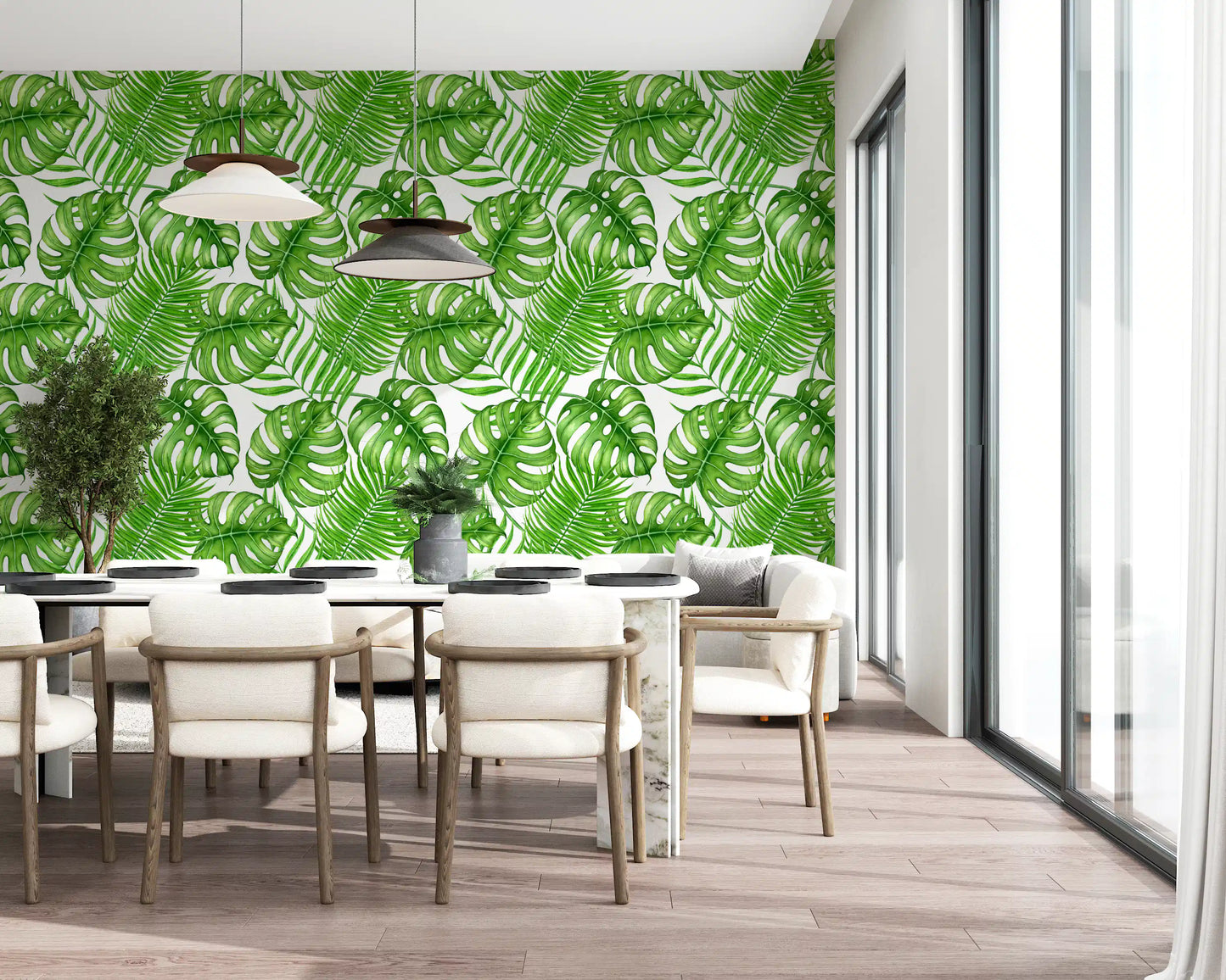 Tropical leaves Wallpaper⁠
