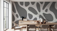 Branching organic motifs flow across the Fluid Shapes wall mural, GD10805
