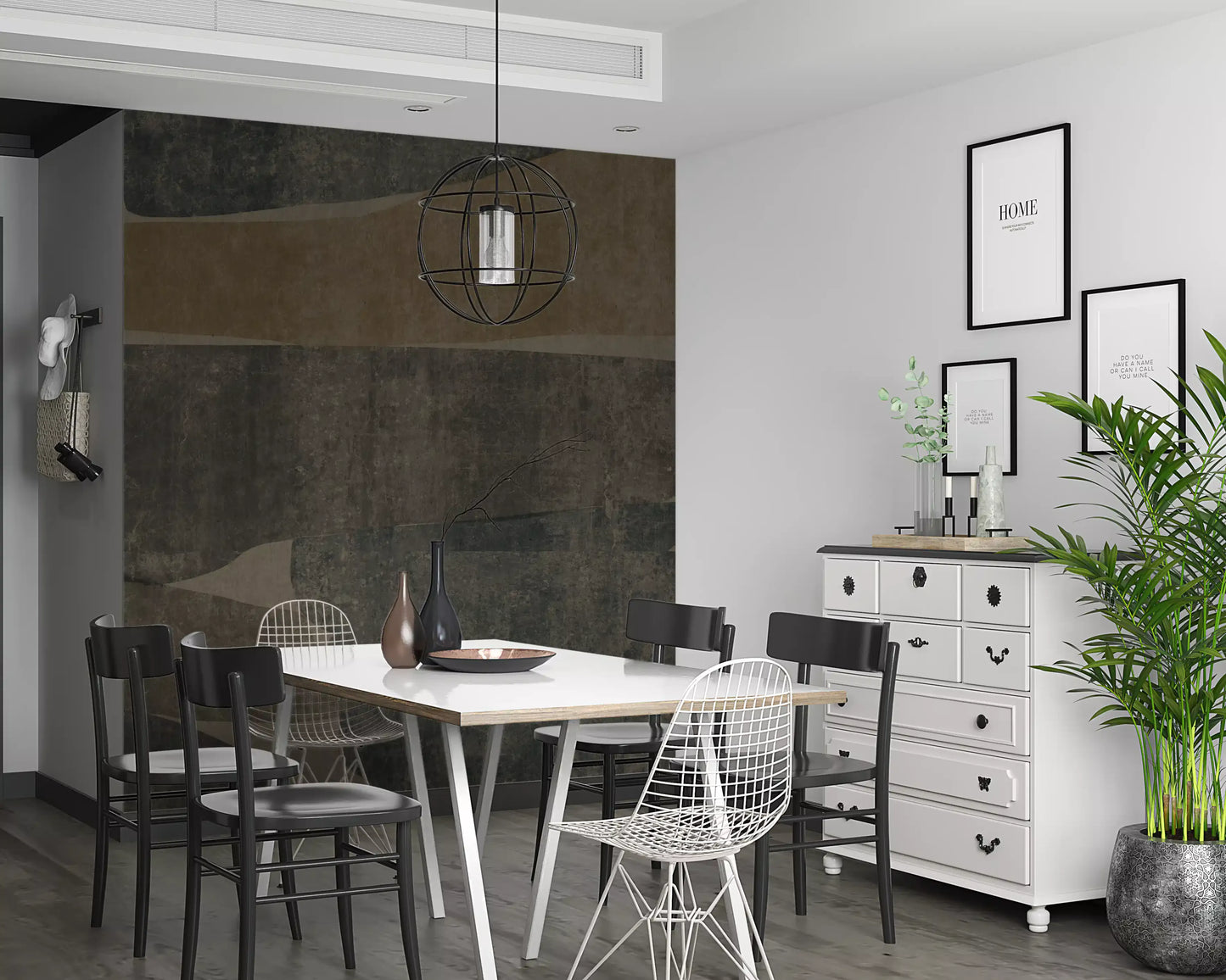 Modern Earthy Stone Slab Wallpaper Wall Mural