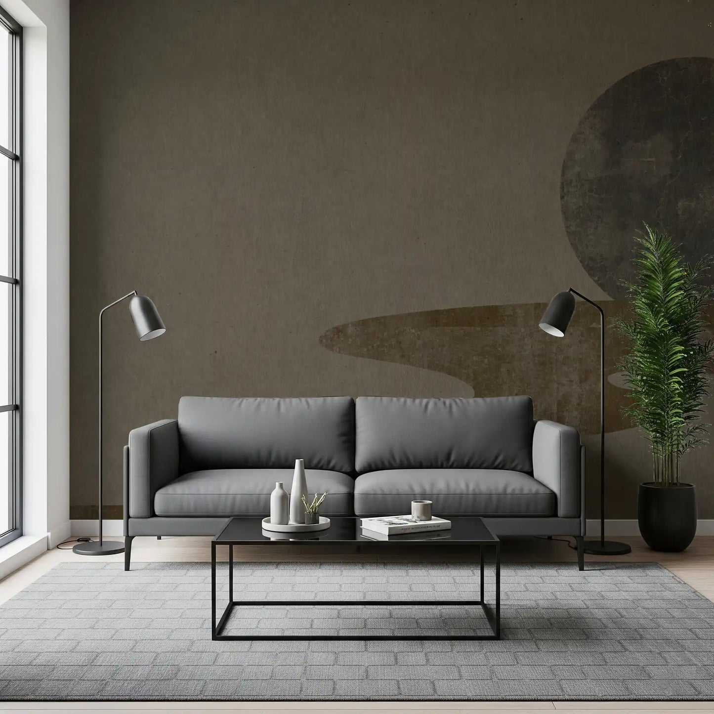 Worn texture gives the Zen Dusk wall mural a natural wabi-sabi feel GD10814
