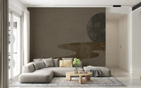 A hallway gains a quiet focus from the Zen Dusk wall mural GD10814
