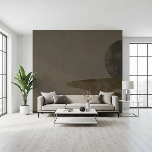 Zen Dusk: Minimalist Wabi-Sabi Landscape Wall Mural
