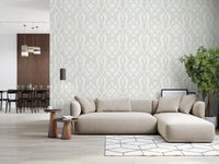 Sage Green Intertwined Botanical Vines Wallpaper Wallpaper⁠