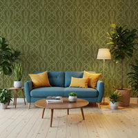 Olive Interlaced Vine Botanical Wallpaper Wallpaper⁠