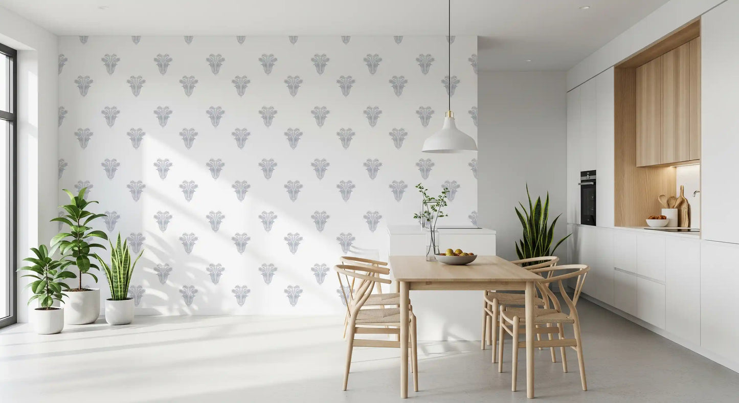Neoclassical Palm Motif Wallpaper Wallpaper⁠