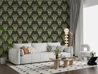 Vintage Art Deco Palm Damask Wallpaper Wallpaper⁠