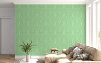 Sage and Gold Whispering Vines Trellis Wallpaper⁠