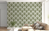 Mediterranean Sage Palm Leaf Wallpaper Wallpaper⁠