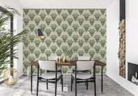 Mediterranean Sage Palm Leaf Wallpaper Wallpaper⁠