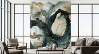 Abstract Ink Wash Wall Mural