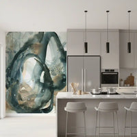 Ethereal Earth Fluid Abstract Watercolor Wall Mural