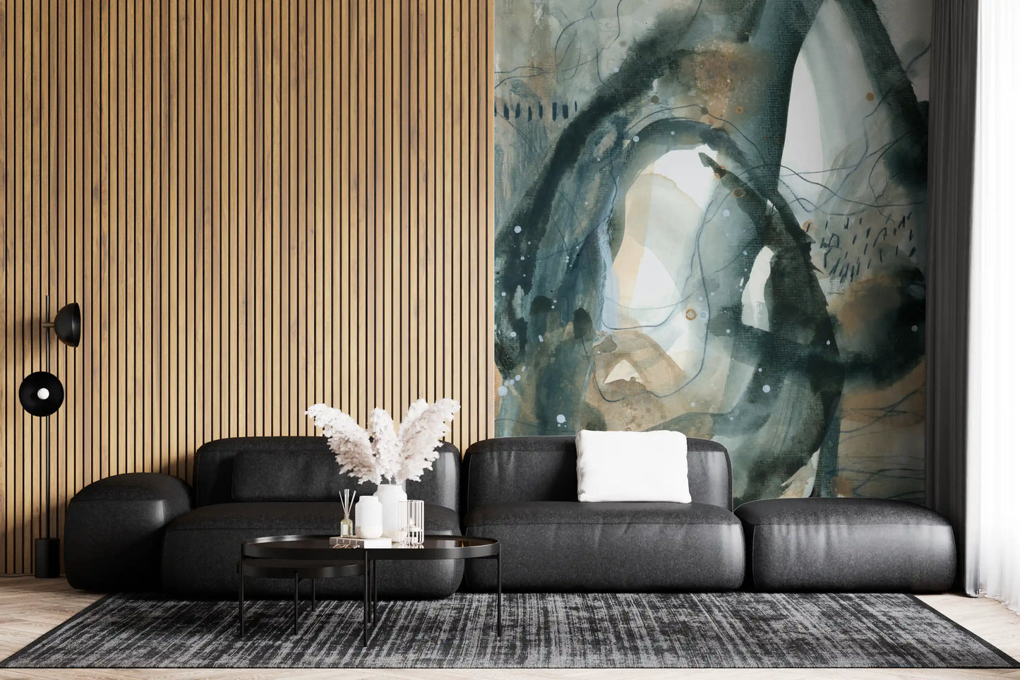 Ethereal Earth Fluid Abstract Watercolor Wall Mural