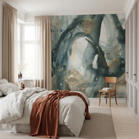 Ethereal Earth Fluid Abstract Watercolor Wall Mural
