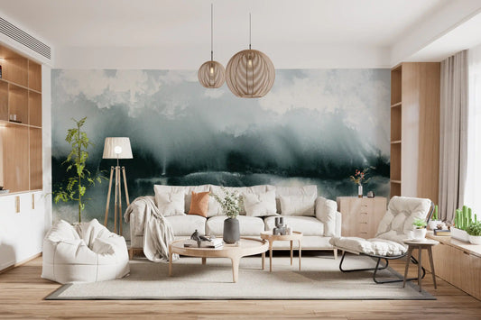 Whispering Mist Watercolor Landscape Wall Mural