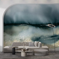 Soft Clouds Over Meadow Wall Mural