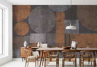 Brutalist Shapes Textured Abstract Wallpaper Wall Mural