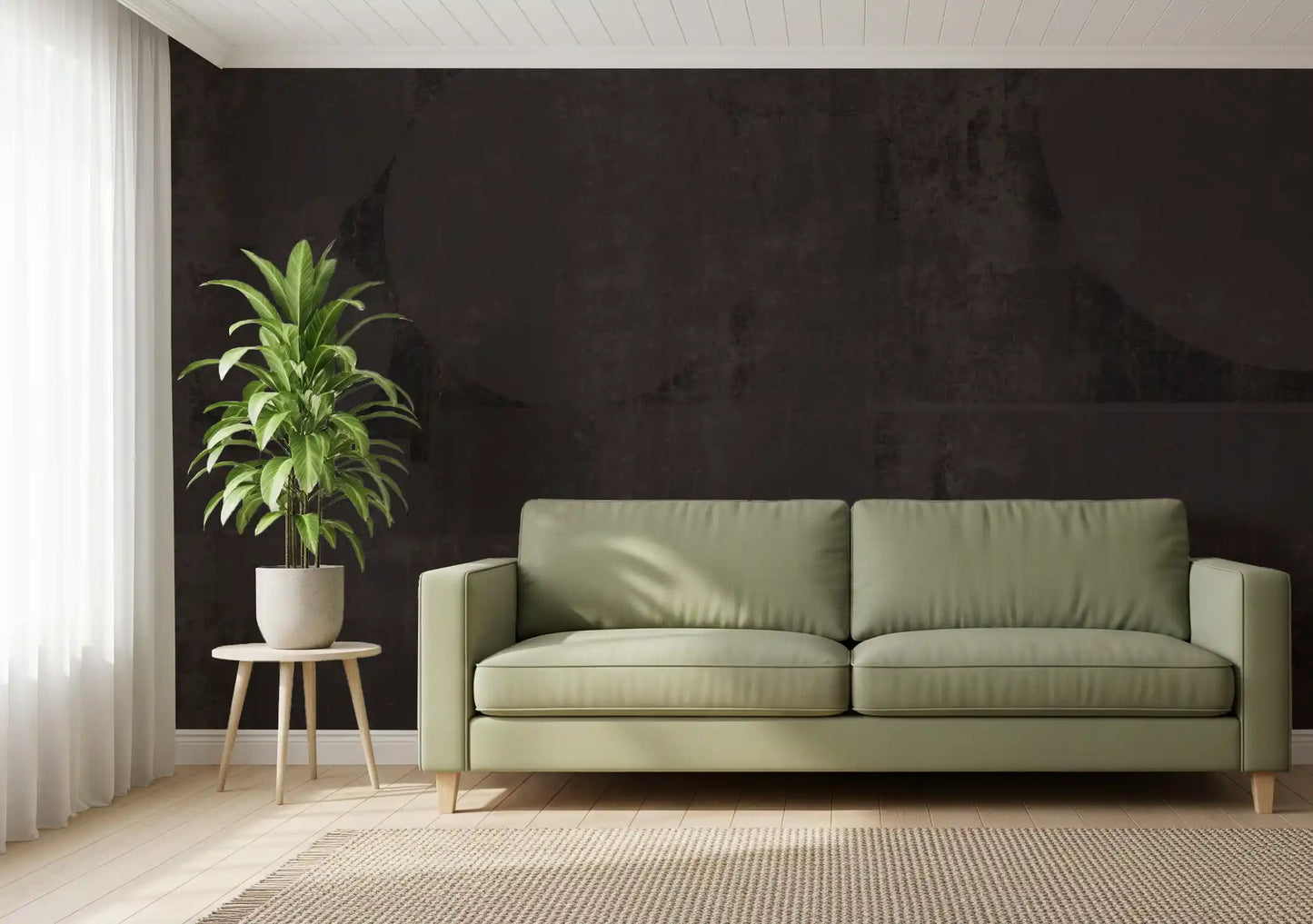 Industrial Charcoal Abstract Shapes Wallpaper Wall Mural