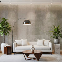 Living room framed by the Muted Geometric Concrete Panels wall mural GD10863
